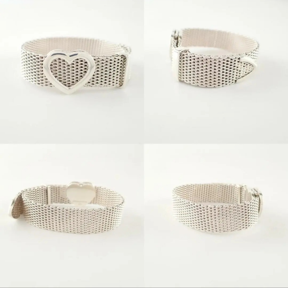 Tiffany &co somerset mesh heart bracelet